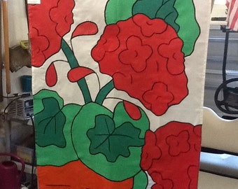 Geraniums Flower / Garden Spring and Summer Large Decorative Flag