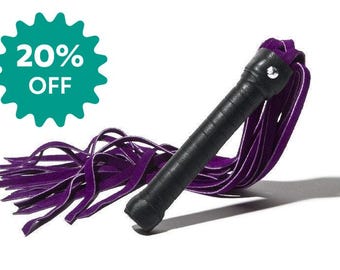 BDSM Leather & Suede Flogger | Bondage Whip | High-Quality Leather | Oddo Leather