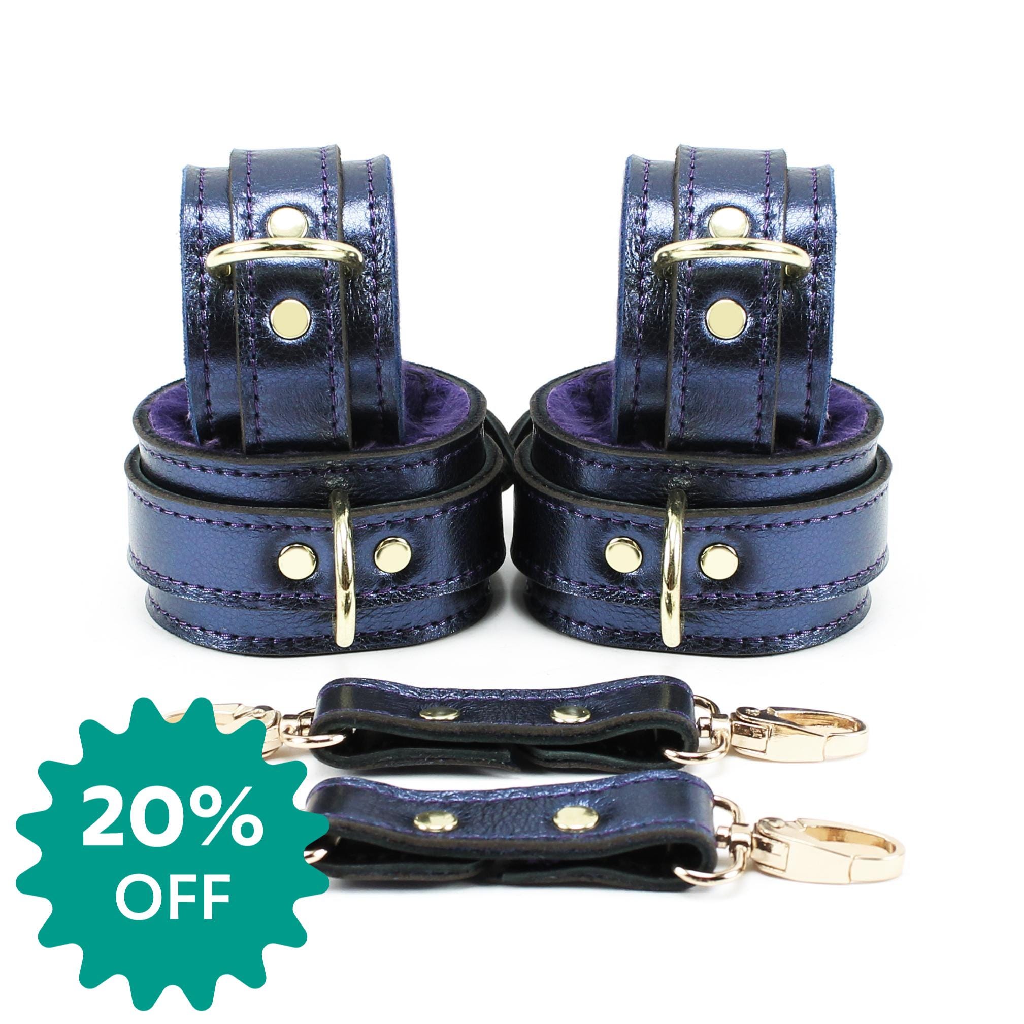 BDSM Cuff Set for Submissives | Bondage Luxury Restraints | Sex Cuffs by Oddo Leather