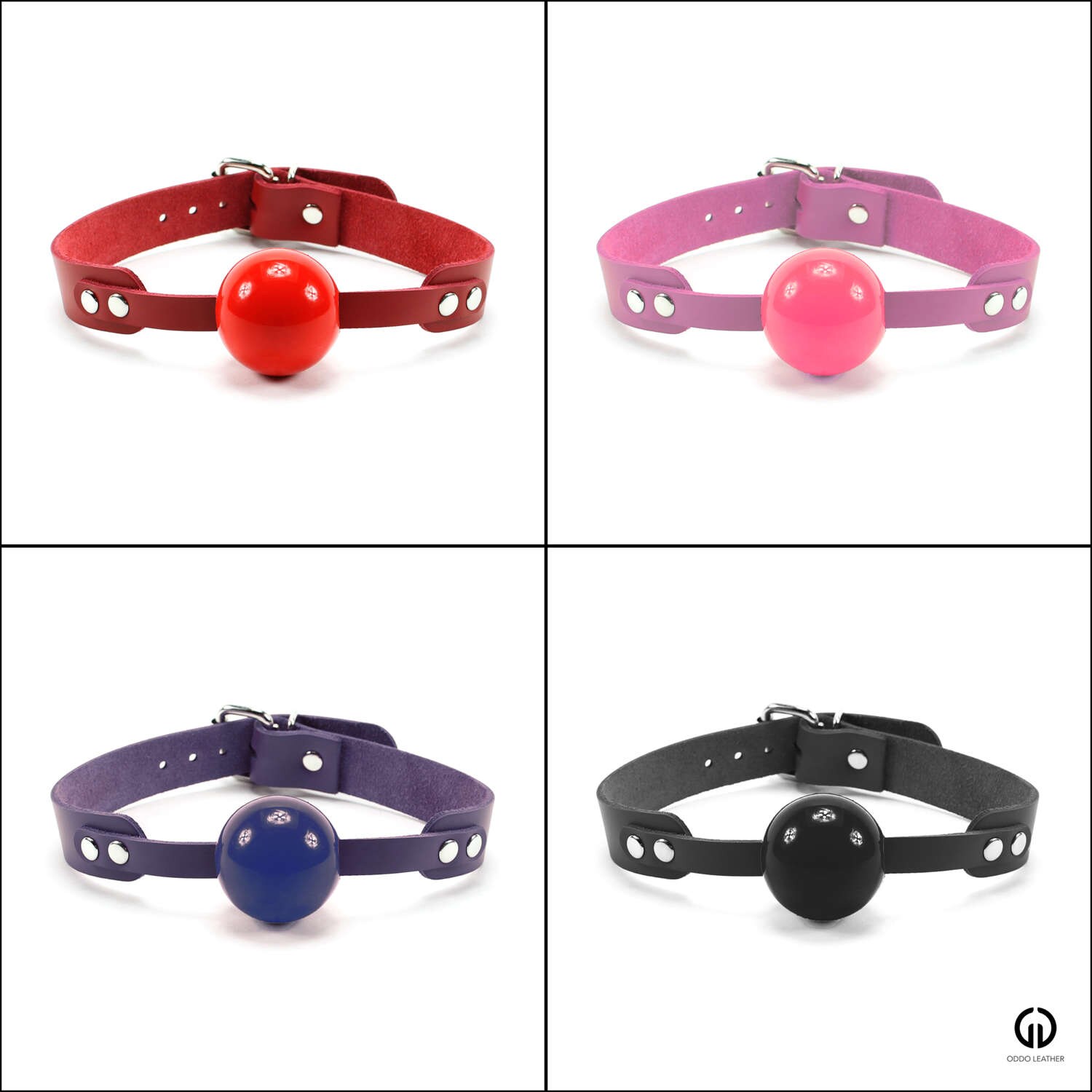 Ball Gag Handmade for BDSM Play Silicone Ball Gag Leather