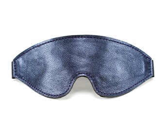 BDSM Special Edition Blindfold | Sapphire Collection | Get Blindfold Only or Cuffs Combo | Oddo Leather