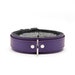 BDSM Collar Leather Bondage Collar 1.5'' Fur Lined BDSM Collar Chinchilla Faux Fur Purple Collar Bdsm Collar oddo Berlin