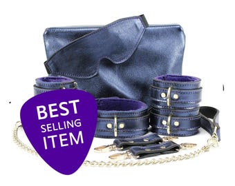Sonya 8-Piece Sapphire Leather BDSM Collection Special Edition