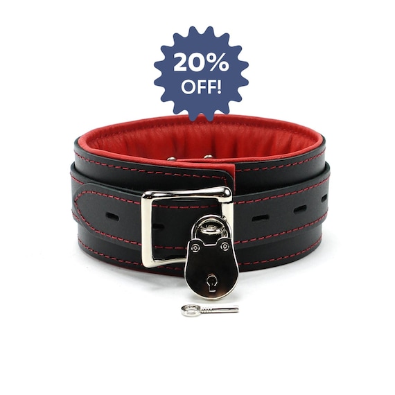 Padded BDSM Collar |  2'' Locking Submissive Collar | Premium Leather with Buckle | Mandrake by Oddo Leather