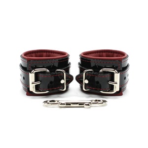 Vegan 2'' Cuffs PVC Leather pvc fetish BDSM Restraints image 2