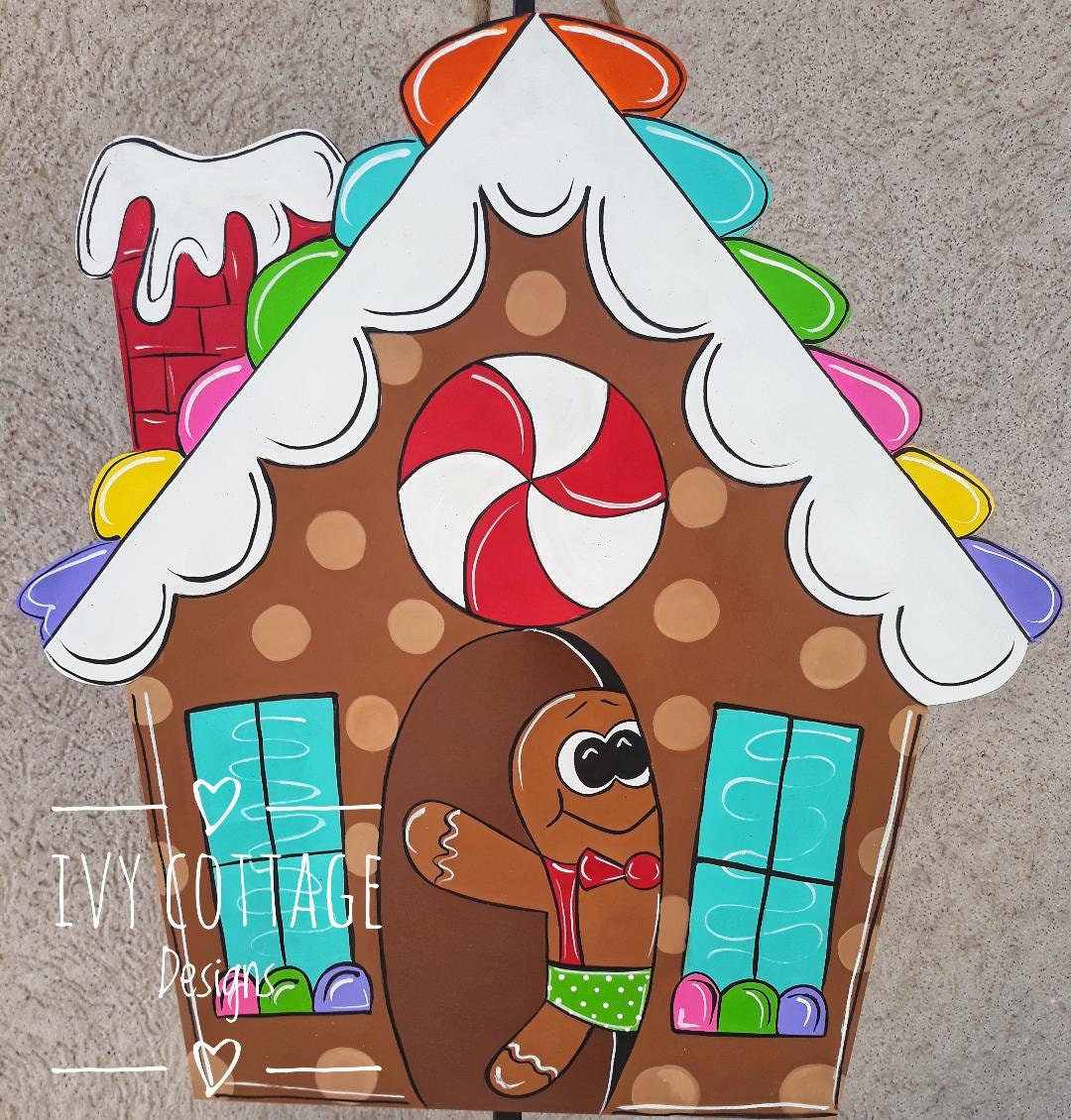 Gingerbread House Wreath Attachment, Christmas Wreath Attachment ...