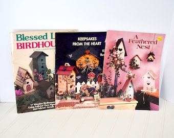 Lot of 3 ~ Birdhouse Painting Pattern Books, Toll Painting Guides