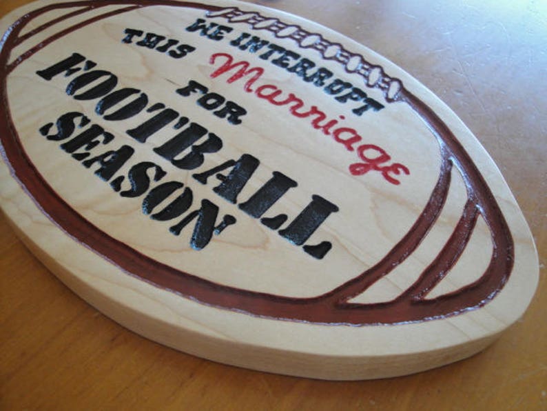 NFL Football Wood Sign Etsy