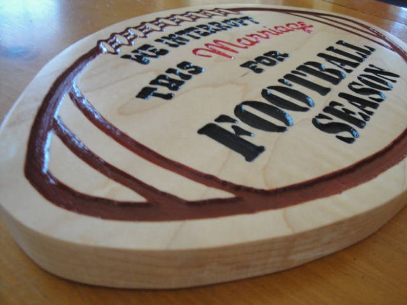 NFL Football Wood Sign Etsy