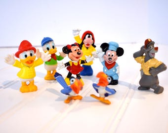 Vintage Disney Action Figures Cake Toppers, 8 pieces