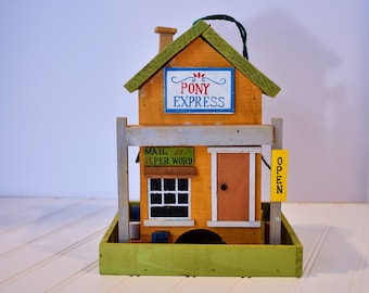 Vintage Pony Express Bird Feeder