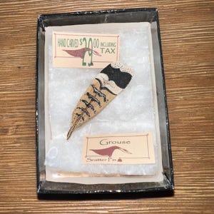 Grouse feather pin