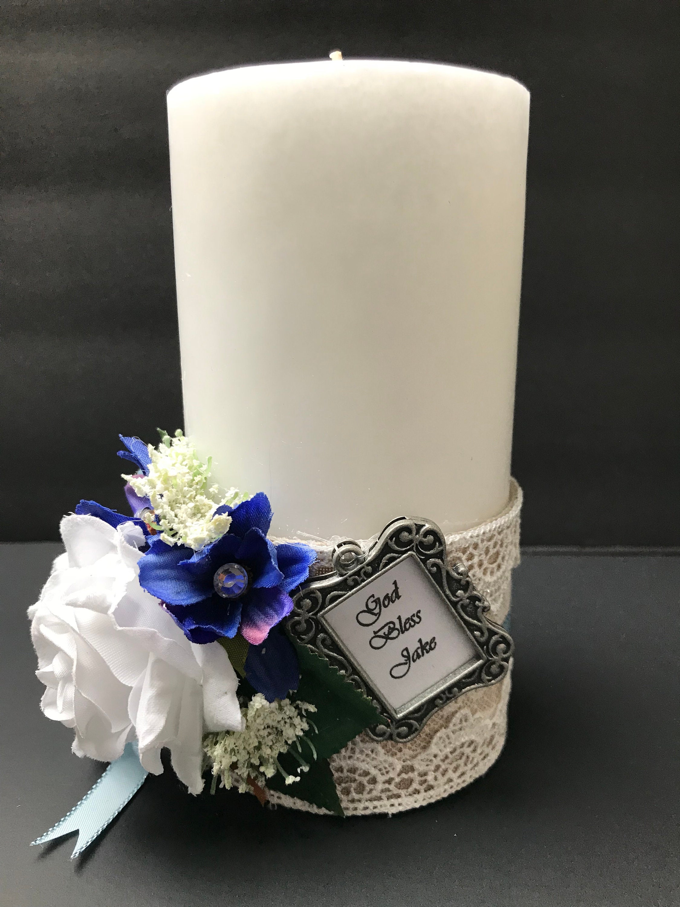 CHRISTENING CANDLE Etsy