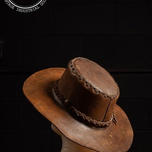 Vintage Leather Crusher Hat