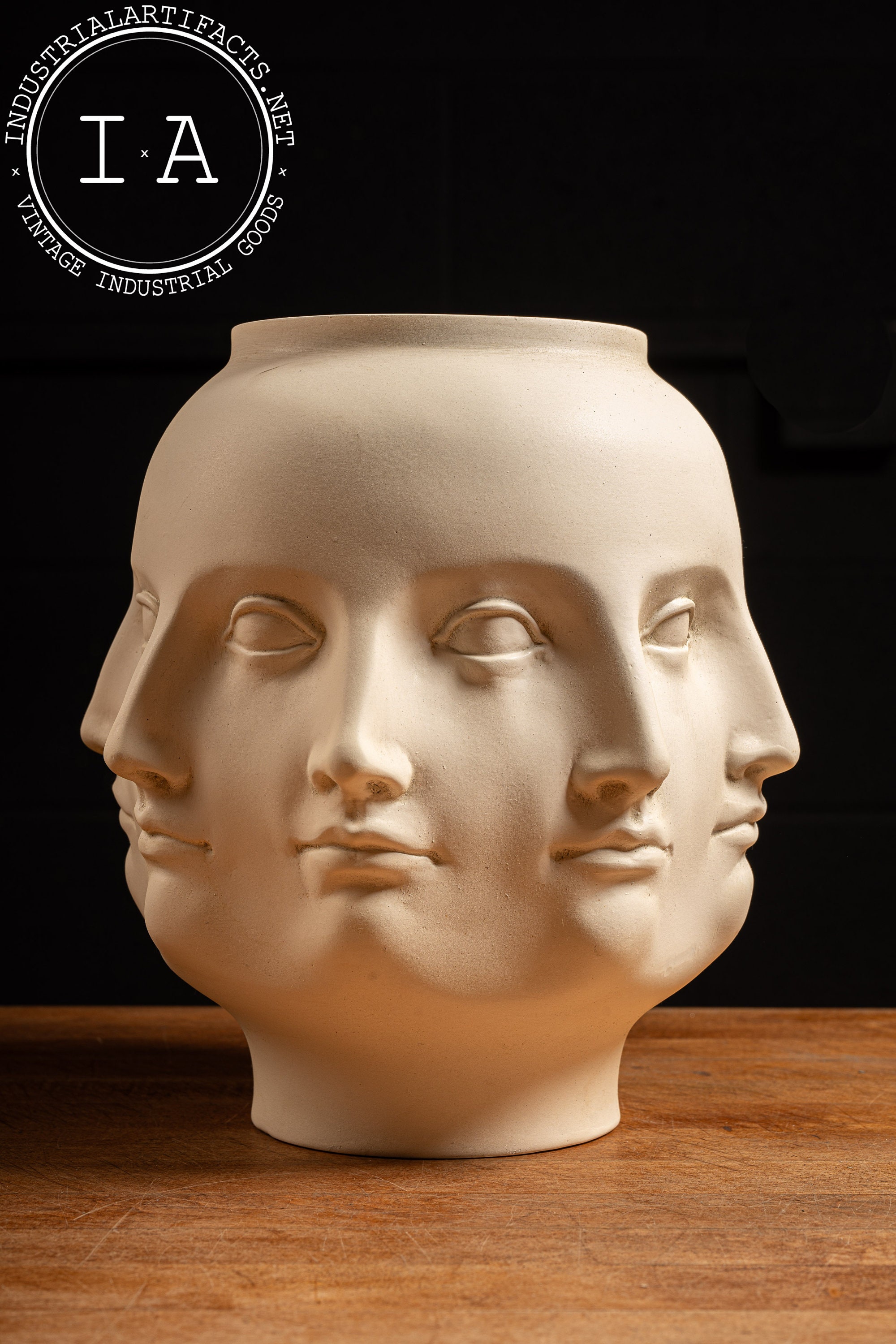 Vase 【希少品】Faces TMS  Style Fornasetti TMS アート ハンドメイド 壺 大仏 2006 その他