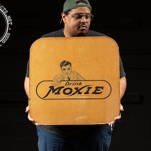 c. 1930s Moxie Soda Lapboard