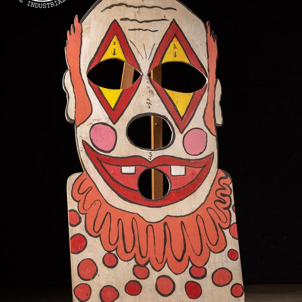 Vintage Carnival Bag Toss Clown Game