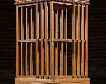 Vintage Oak Revolving Bookcase