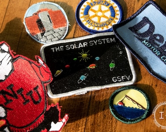 Iron-On Patches - Random Assortment of Five Vintage Patches
