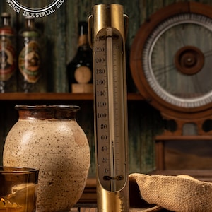 Antique Brass Promotional Steel Mill Thermometer