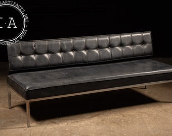 Vintage Steelcase Leather Sofa