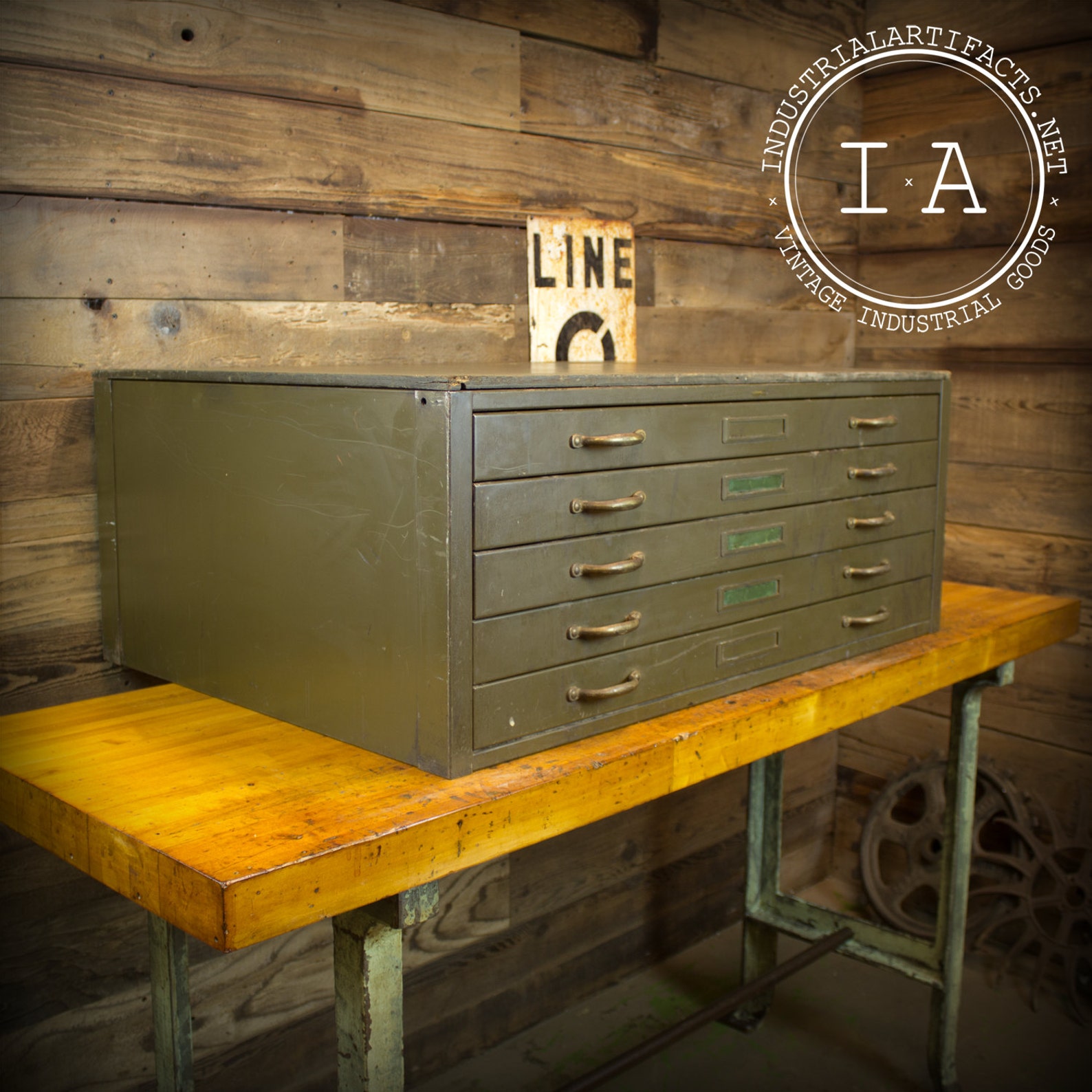 Vintage Industrial Antique 5 Drawer Hamilton Steel Flat File Etsy