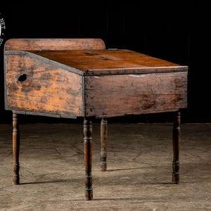 Early 20th Century Pine School Desk