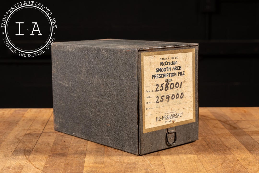 Vintage Steel Prescription File Drawer by Mccracken - Etsy