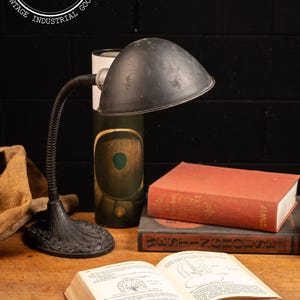 Antique Cast Iron No. 50 Adjustable Desk Lamp by Aladdin