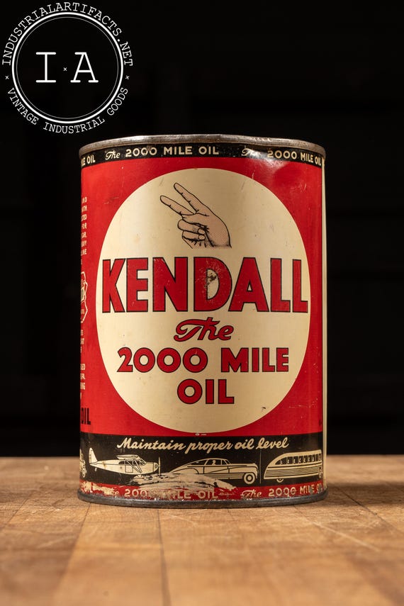 Vintage 1-qt. Kendall Motor Oil Can - Etsy
