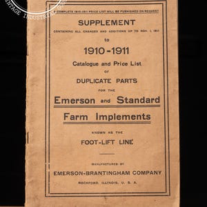 Early 20th Century Emerson-Brantingham Farm Implements Catalog