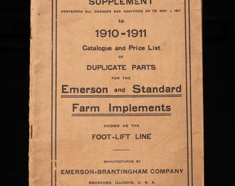 Catálogo de implementos agrícolas Emerson-Brantingham de principios del siglo XX