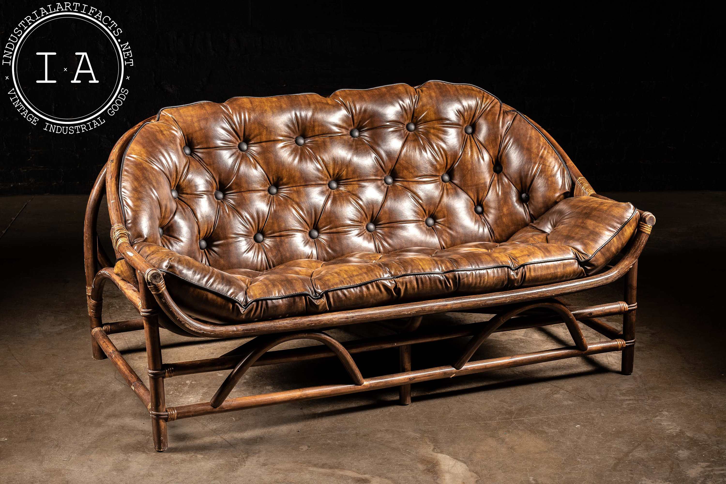Vintage naugahyde couch best sale