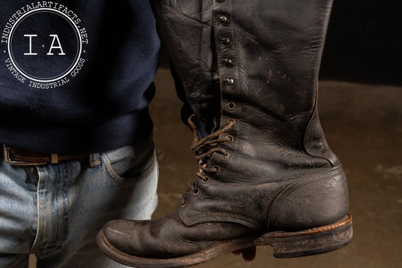 Vintage Leather Workboots With Goodyear Welt - image 4