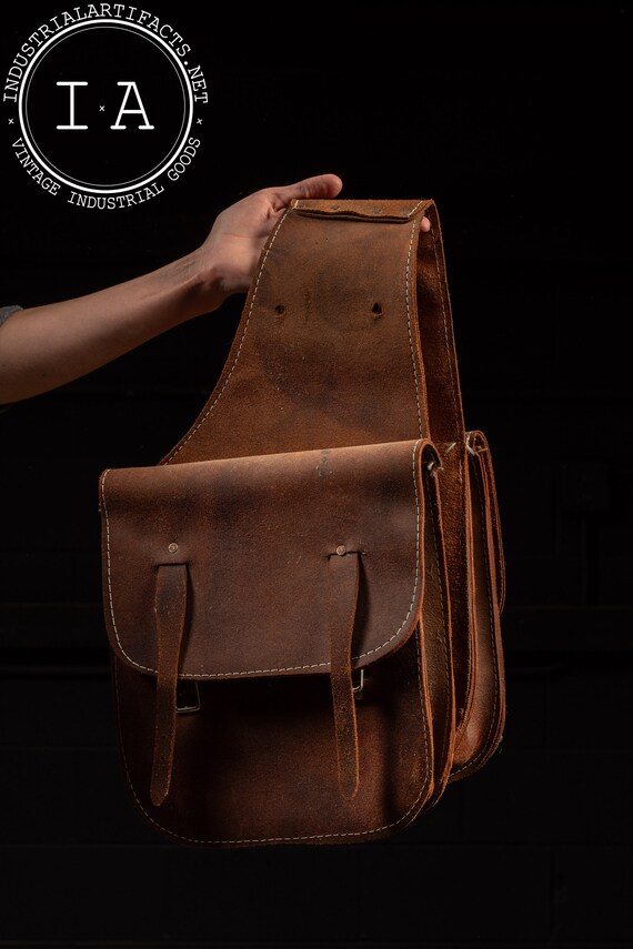 Vintage Leather Saddle Bags - image 2