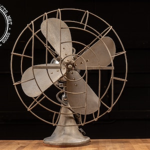Ventilador de escritorio de acero Hunter C-16 vintage imagen 1