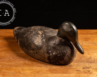 Early 20th Century Wooden Duck Hunting Decoy