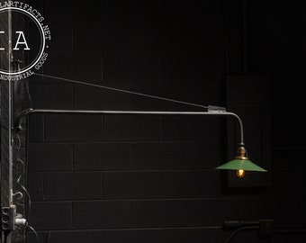 Antique Industrial Swing Arm Lamp