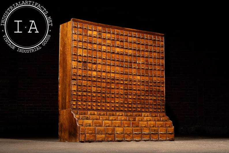Massive Antique 370-Drawer Industrial Hardware Cabinet image 1
