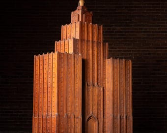 Monumental Art Deco Cathedral Form Secretary Desk