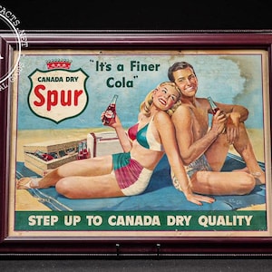 Framed 1965 Canada Dry Spur Cola Advertising Print