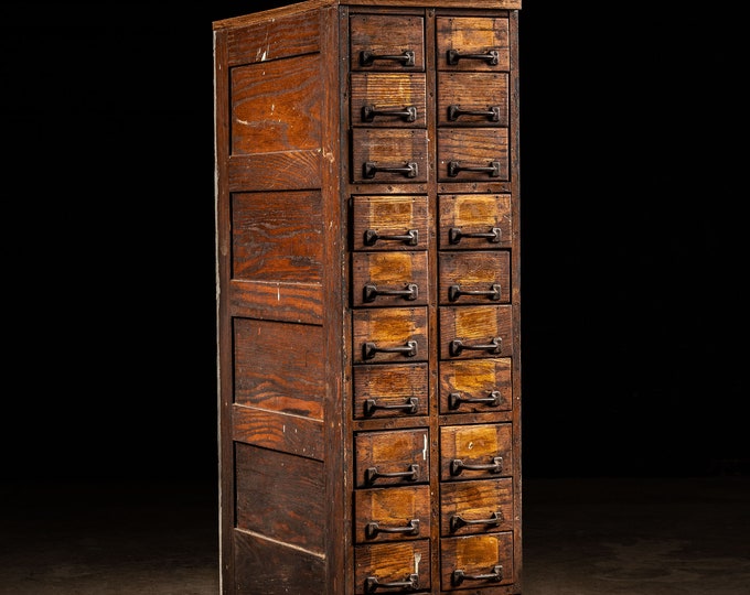Early American Wooden Card Catalog Etsy