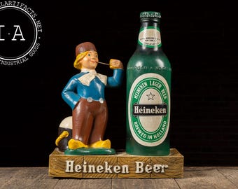 Vintage Ceramic Heineken Beer Bartop Advertising Display