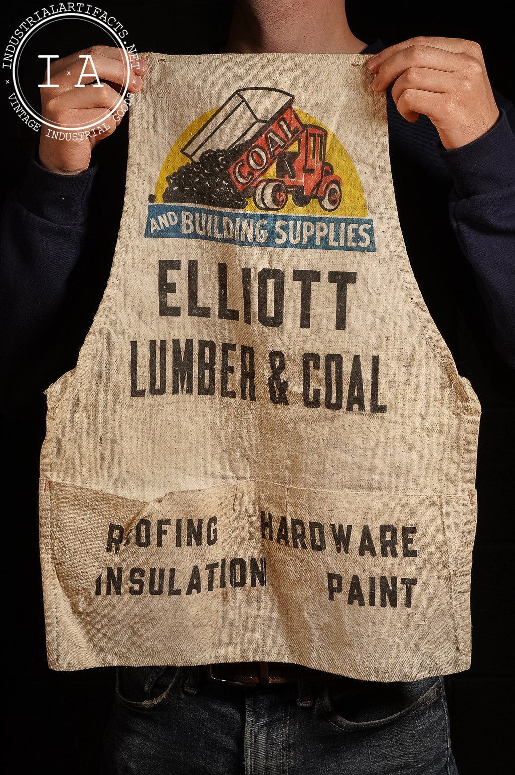 VINTAGE CURTIS LUMBER NAILS CLOTH APRON | eBay