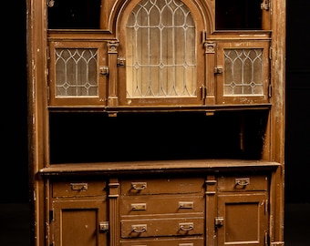 Early Rustic Painted Hutch
