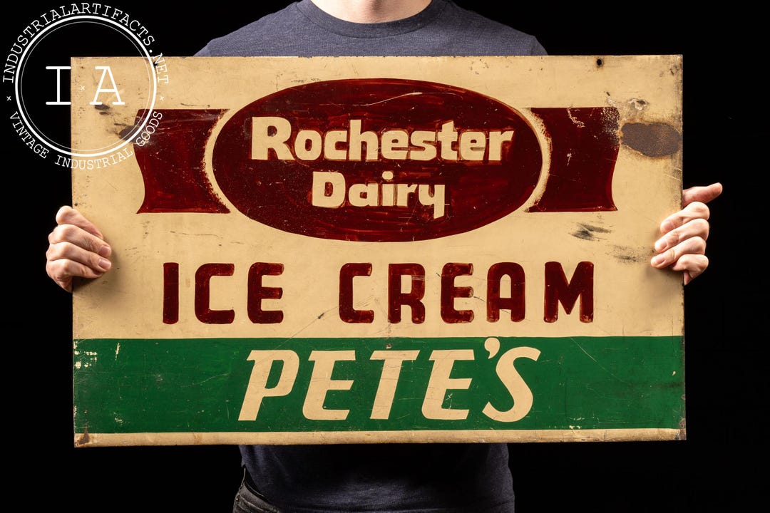 Vintage Hand-painted Rochester Dairy Sign - Etsy
