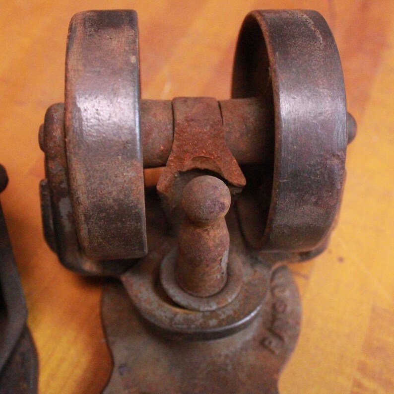 Antique Hamilton Mfg Co Caster Set of 2 Etsy