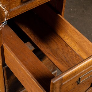 Antique Oak 4-Drawer Filing Cabinet Bild 10