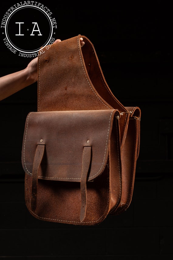 Vintage Leather Saddle Bags - image 1