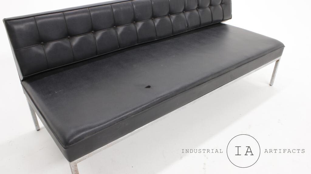 Steelcase Mid Century Modern Black Vinyl Furniture Set Herman Etsy